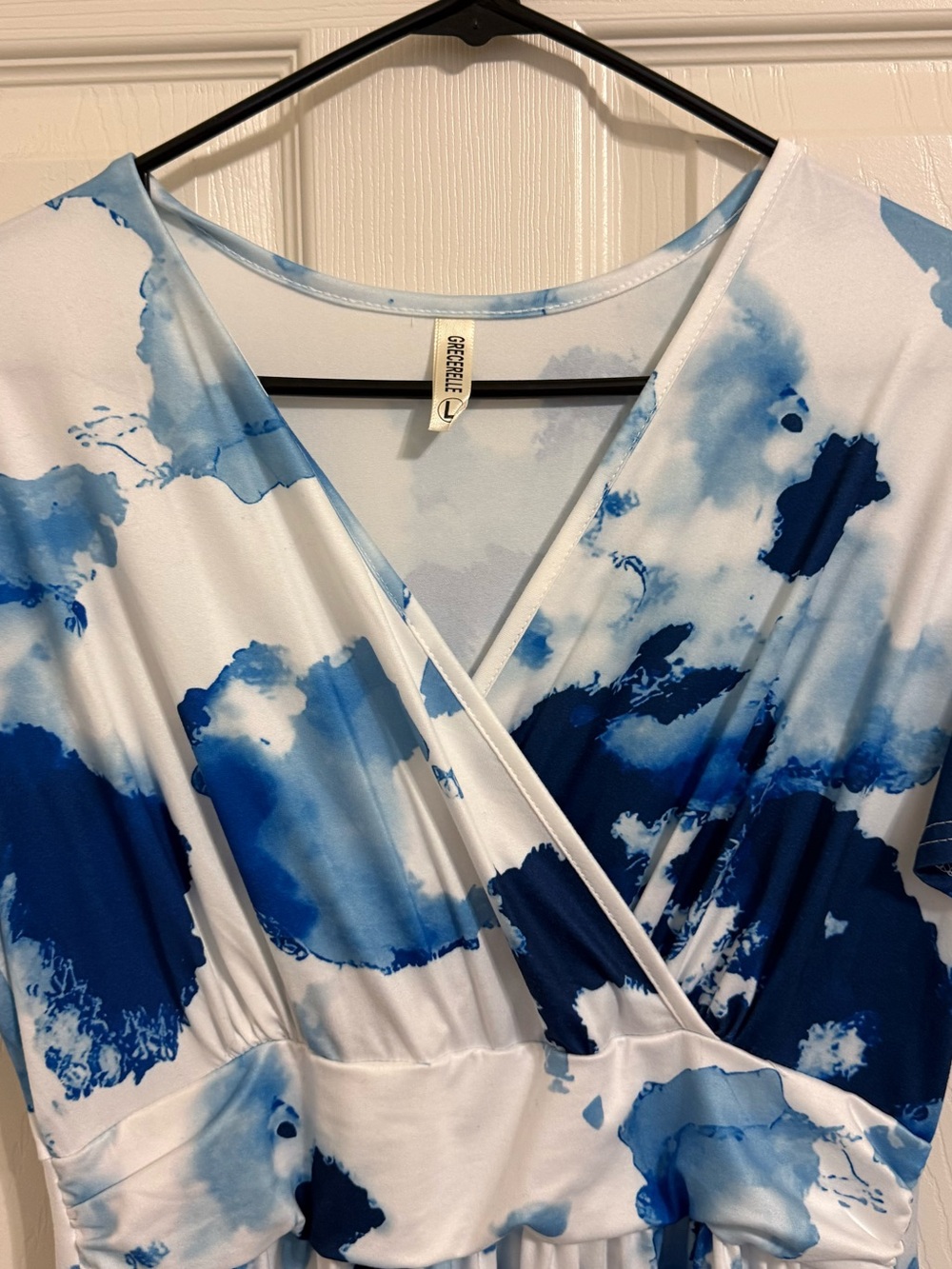 Blue & White Watercolor Dress